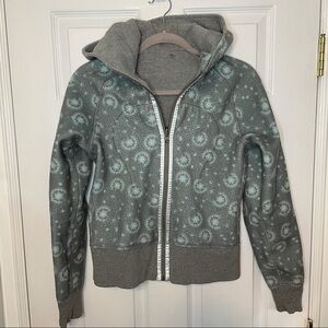Lululemon Grey & Blue Dandelion Reversible Scuba Hoodie 4